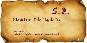 Stebler Mátyás névjegykártya